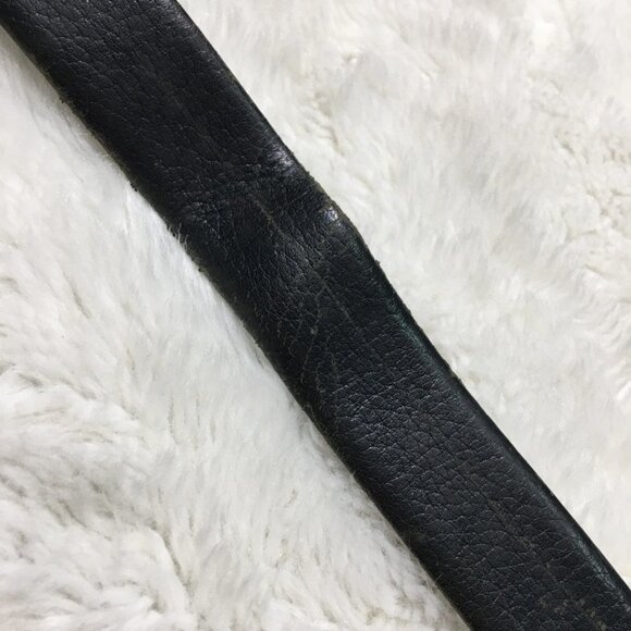 Dior Vintage Women’s Black Leather Belt Size 38